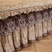 European Style Quilted Thickened Skirt Lace Bed Single Piece 1.95m Swan Velvet Warm Mattress Non-Slip Pad Cover_maomaolike.com