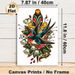 Swallow & Lily Of The Valley Painting Poster, Vibrant Vintage Tattoo Style Poster, Eye-catching Artistic Decor Suitable For Living Room, Bedroom And_maomaolike.com