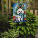 White Toy Poodle Christmas Reindeer Garden Flag Mailbox Flag Decorative Yard Flag Banner Outside Patio Artwork Yard Flower Beds, Garden Size, Multicolor_maomaolike.com