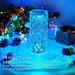 LED 16 Colors Crystal Table Lamp Rose Light Romantic Diamond Atmosphere Light Touch Adjustable Night Light For Bedroom Decorate_maomaolike.com