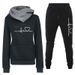 Women's Clothing Women's sweater suit, hoodie, two piece set, electrocardiogram, love map, trendy new style, women's trousers, long sleeves_maomaolike.com