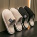 Winter Warm Men House Non Slip Soft Shoes Comfortable Flat Heel Home Indoor Plush Slippers Bedroom Female Shoes_maomaolike.com