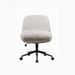 Cross Legged Office Chair On Wheels Adjustable Swivel Wider & Thickened, Ergonomic Desk Chair For Home Office, Vanity,White_maomaolike.com