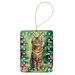 Sokoke Cat By The Christmas Tree Porcelain Ornament Christmas Tree Hanging Decorations For Home Christmas Holiday, Rectangle, Gift, Multicolor_maomaolike.com