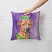 Rhodesian Ridgeback King Of Mardi Gras Throw Pillow Machine Washable, Indoor Outdoor Decorative Pillow For Couch, Bed Or Patio, 18Hx18W_maomaolike.com