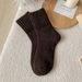 Unisex Wool Socks Women's Mid-tube Socks With Thick Loops And Fluffy Snow Socks Warm Cashmere Socks_maomaolike.com