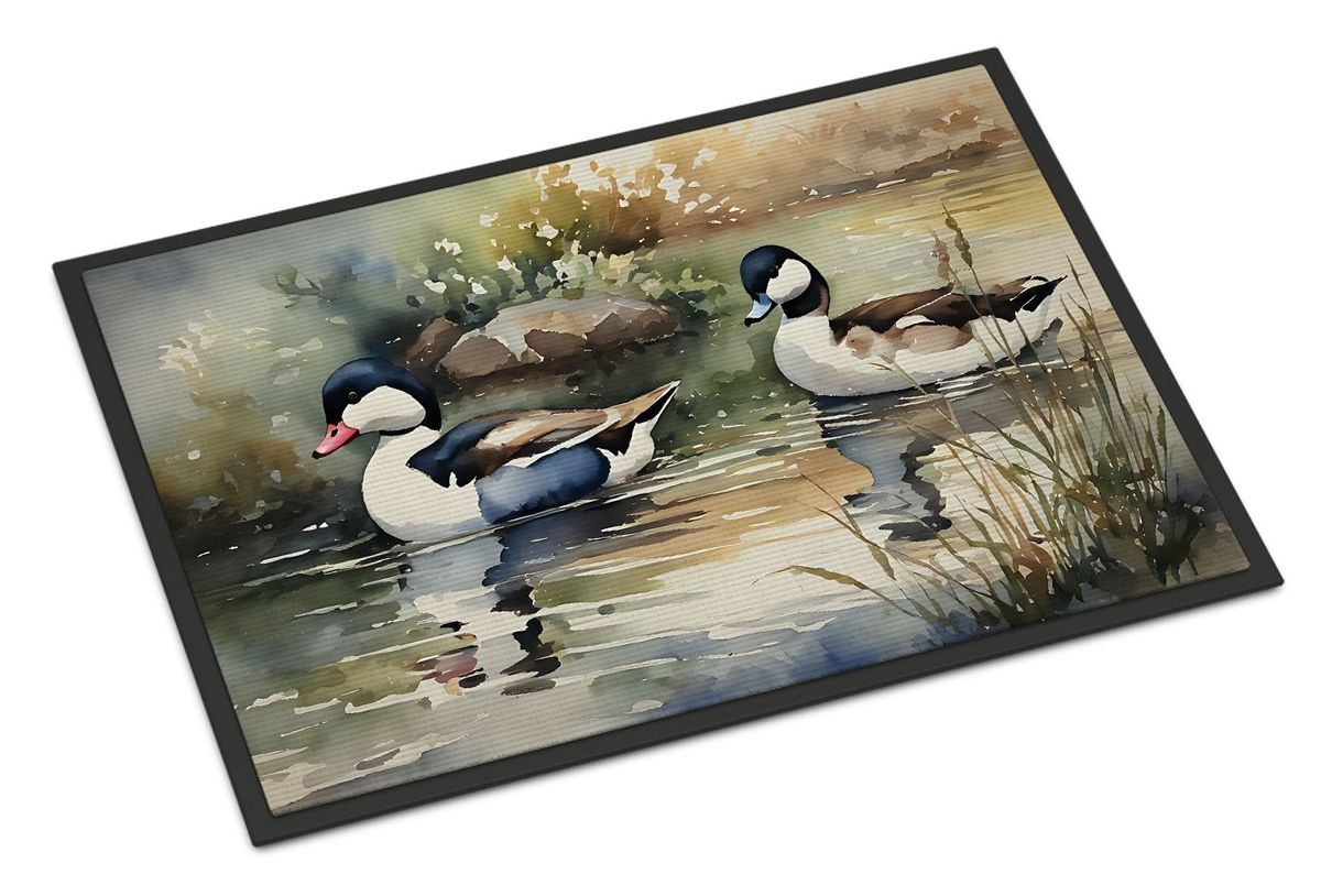 Bufflehead Doormat Front Door Mat Indoor Outdoor Rugs For Entryway, Non Slip Washable Low Pile, 24H X 36W_maomaolike.com