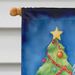 Chinese Crested Christmas Reindeer House Flag Large Porch Sleeve Pole Decorative Outside Yard Banner Artwork Wall Hanging, Polyester, House Size, Multicolor_maomaolike.com