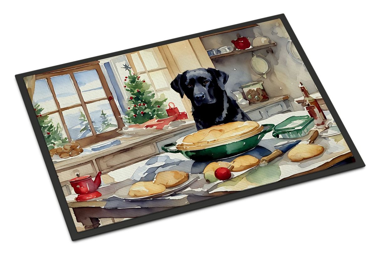 Labrador Retriever Christmas Cookies Doormat Front Door Mat Indoor Outdoor Rugs For Entryway, Non Slip Washable Low Pile, 24H X 36W_maomaolike.com