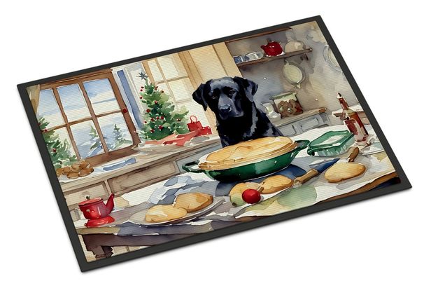 Labrador Retriever Christmas Cookies Doormat Front Door Mat Indoor Outdoor Rugs For Entryway, Non Slip Washable Low Pile, 24H X 36W_maomaolike.com