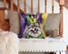 Keeshond King Of Mardi Gras Throw Pillow Machine Washable, Indoor Outdoor Decorative Pillow For Couch, Bed Or Patio, 14Hx14W_maomaolike.com