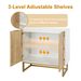 White And Gold Storage Cabinet With 2 Doors, Modern Buffet Sideboard Cabinet With Storage,Accent Cabinet For Living Room, Dining Room, Entryway_maomaolike.com