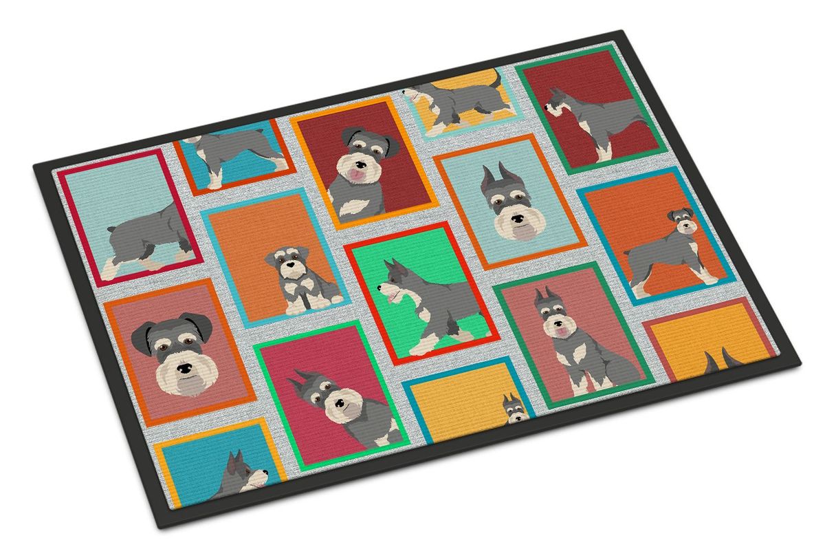 Lots Of Schnauzer Doormat Front Door Mat Indoor Outdoor Rugs For Entryway, Non Slip Washable Low Pile, 24H X 36W_maomaolike.com