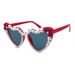 Unisex Fashion Round Diamond Studded Sunglasses Sun Protection Sunglasses Outdoor Rhinestone Glasses_maomaolike.com
