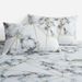 Black White Marble Geometric Bedding Set 3D Printed Polyester Fitted Sheet Modern Duvet Cover Luxury Hotel Style Wrinkle_maomaolike.com