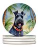 Kerry Blue Terrier Luau Large Sandstone Coasters Pack Of 4 Absorbent Round Coasters Decor Gifts For Men Or Women, 4 In, Multicolor_maomaolike.com