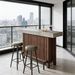 Home Bar Unit, Modern 2-Tier Bar Table With Footrest_maomaolike.com