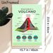 Volcano Structure Painting Poster, Informative Illustrated Poster, Educational Labeled Volcano Anatomy With Different Volcano Types, Suitable For_maomaolike.com
