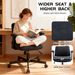 Criss Cross Chair With Wheels And Flip Arms-Comfy Fabric Cross Legged Office Chair With Thick Cushion&Wide Seat, Adjustable Swivel Desk Chair For Home Office, Apartment, Bedroom_maomaolike.com