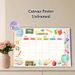 School Timetable Painting Poster, Colorful Watercolor School Supplies Themed Poster, Practical Tool To Organize Daily Classes, Ideal For Classroom And_maomaolike.com