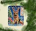 German Shepherd Christmas Reindeer Porcelain Ornament Christmas Tree Hanging Decorations For Home Christmas Holiday, Rectangle, Gift, Multicolor_maomaolike.com