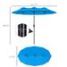 Double-sided Patio Umbrella, 9.5 Outdoor Umbrella With Push Button Tilt And Crank, 3 Air Vents And 12 Ribs, Cyan Blue_maomaolike.com