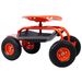 Rolling Garden Scooter Garden Cart Seat With Wheels And Tool Tray, 360 Swivel Seat,Red---refurbished_maomaolike.com
