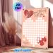 100 Magical Moments Love Themed Painting Poster, Soft Pink Romantic Heart Pattern Poster, Scratch-off Design To Record Sweet Shared Moments, Ideal For_maomaolike.com