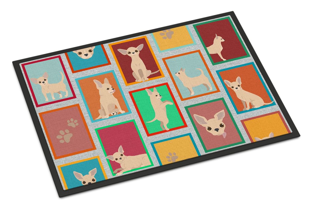 Lots Of Chihuahua Doormat Front Door Mat Indoor Outdoor Rugs For Entryway, Non Slip Washable Low Pile, 24H X 36W_maomaolike.com