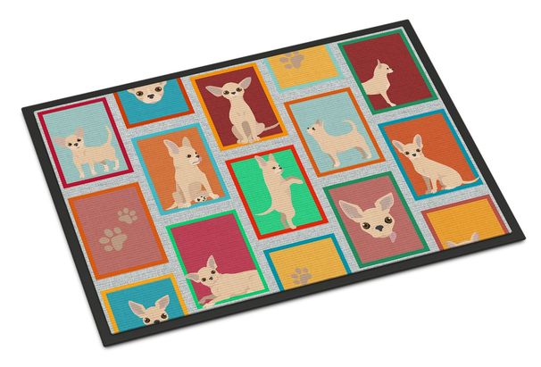 Lots Of Chihuahua Doormat Front Door Mat Indoor Outdoor Rugs For Entryway, Non Slip Washable Low Pile, 24H X 36W_maomaolike.com