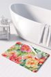 Indiana Peonies In Watercolor Memory Foam Kitchen Mat Machine Washable Anti-Fatigue Mat Cushion Comfort Bath Mat Or Kitchen Rug_maomaolike.com