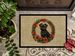 Affenpinscher Christmas Flowers Doormat Front Door Mat Indoor Outdoor Rugs For Entryway, Non Slip Washable Low Pile, 24H X 36W_maomaolike.com