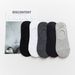 Solid color men's classic black and white socks men's business tube cotton socks cotton socks breathable comfortable invisible socks_maomaolike.com