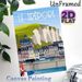 Le Tréport Coastal Town Travel Painting Poster, Vibrant Retro Illustrated Seaside Town Scene Poster, Charming Nostalgic Decor Ideal For Home, Living_maomaolike.com