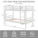 Twin Over Twin Bunk Bed With Ladder,Wooden Bunk Bed With High Guardrail And Ladder For Kids, Teens, Dorm Rooms, And Guest Rooms,No Box Spring Needed,White_maomaolike.com