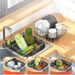 304 Stainless Steel Basket, Telescopic Kitchen Sink, Storage Rack, Vegetable Basin, Drain Basket_maomaolike.com