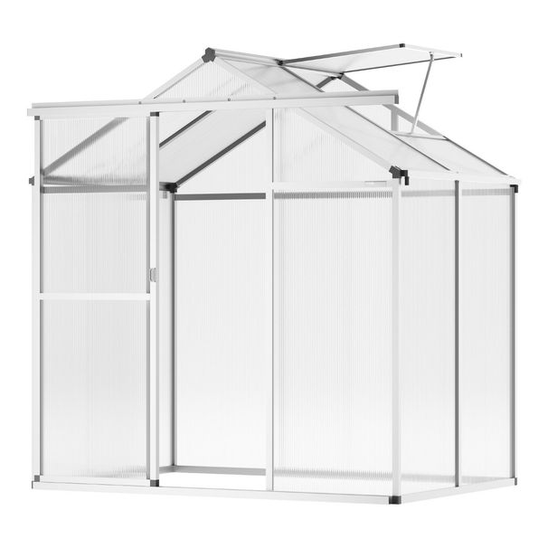 Polycarbonate Greenhouse 6 X 4 Ft Outdoor Walk-in Greenhouse For Garden_maomaolike.com