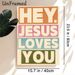 Religious Typography Painting Poster, Vintage Color-blocked Bold Text Poster, Inspirational Faith-based Message Suitable For Home, Living Room Or_maomaolike.com