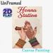 Henna Station Painting Poster, Exquisite Ethnic-style Poster, Intricate Henna Hand Art With Subtle Mandala Backdrop, Charming Cultural Decor For_maomaolike.com