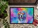 Old English Sheepdog Hippie Dawg Doormat Front Door Mat Indoor Outdoor Rugs For Entryway, Non Slip Washable Low Pile, 24H X 36W_maomaolike.com