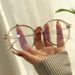 Unisex Transparent Art Round Frame Glasses Frame Female Anti-blue Net Red Flat Light Mirror_maomaolike.com