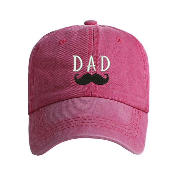 Unisex Washed cotton Embroidery DAD Alphabet baseball hat Father's Day gift hat Hip Hop hat_maomaolike.com