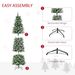 7.5 Ft Pre-Lit Snow-Dipped Artificial Christmas Tree With Realistic Branches, 350 LED Lights, Pine Cones, Red Berries And 1075 Tips_maomaolike.com