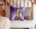 Welsh Terrier King Of Mardi Gras Throw Pillow Machine Washable, Indoor Outdoor Decorative Pillow For Couch, Bed Or Patio, 14Hx14W_maomaolike.com