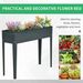 Metal Raised Garden Bed, Elevated Planter Box With Legs And Drain Holes, Dark Gray_maomaolike.com