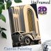 Vintage Luxury Car & Art Deco Architecture Painting Poster, Sleek Elegant Retro Style Poster, Sophisticated Classic Decor Ideal For Living Room_maomaolike.com