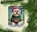 Lhasa Apso Christmas Porcelain Ornament Christmas Tree Hanging Decorations For Home Christmas Holiday, Rectangle, Gift, Multicolor_maomaolike.com