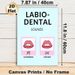 Labio-Dental Sounds Educational Painting Poster, Clear Cartoon Lip Illustration Poster, Supports English Pronunciation Learning, Ideal For Language_maomaolike.com