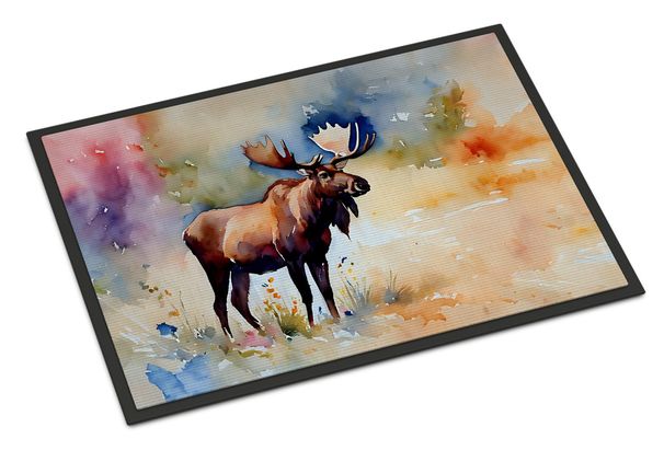 Moose Doormat Front Door Mat Indoor Outdoor Rugs For Entryway, Non Slip Washable Low Pile, 24H X 36W_maomaolike.com