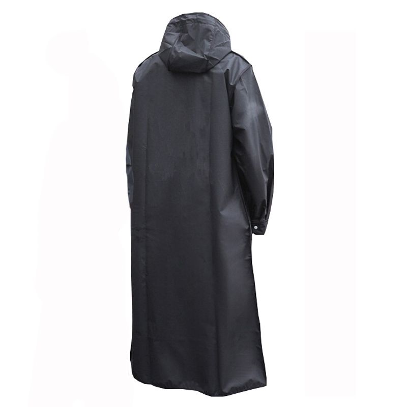Black Fashion Adult Waterproof Long Raincoat Women Men Rain Coat Hooded For Outdoor Hiking Travel Fishing Climbing_maomaolike.com